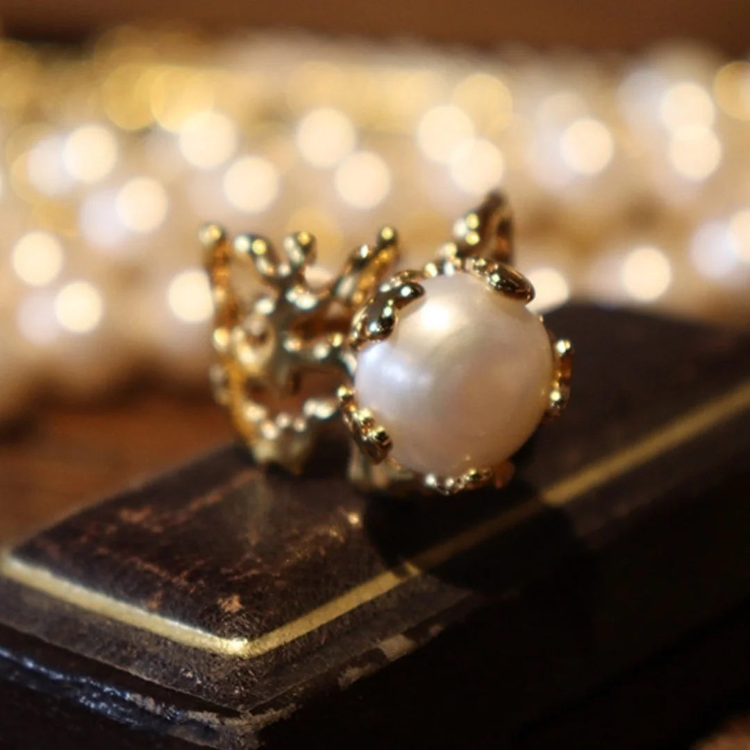 Sea Moon Coral Baroque Pearl Ring – Jinser Retro Classic Luxury Jewelry