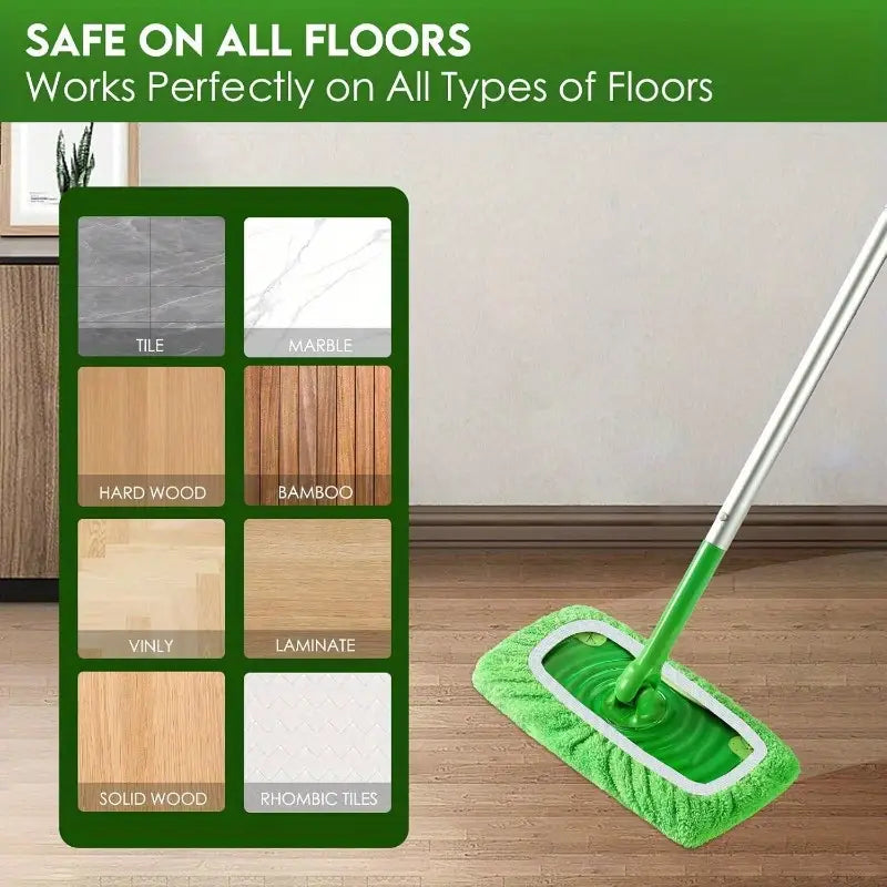 5pcs Reusable Microfiber Mop Pads – Wet & Dry Cleaning Cloths for Sweeper Mop (Mop Not Included)