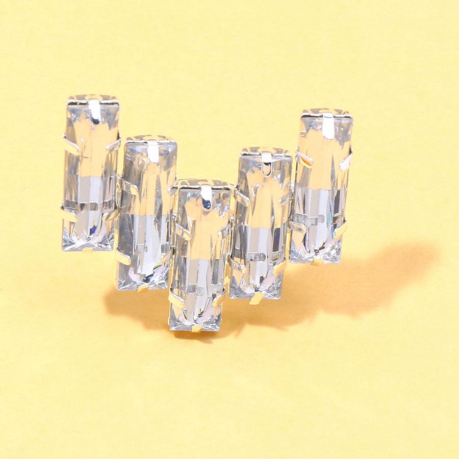 Geometric Square Water Diamond Ring – Luxury Simplified Elegant Female Jewelry