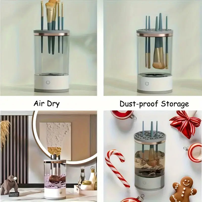 USB-Powered Automatic Makeup Brush Cleaner & Dryer – Deep Cleaning Machine for All Brush Types