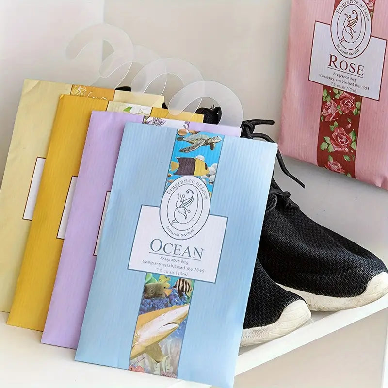 5pcs Hanging Wardrobe Scented Sachets – Freshen Up Your Space!