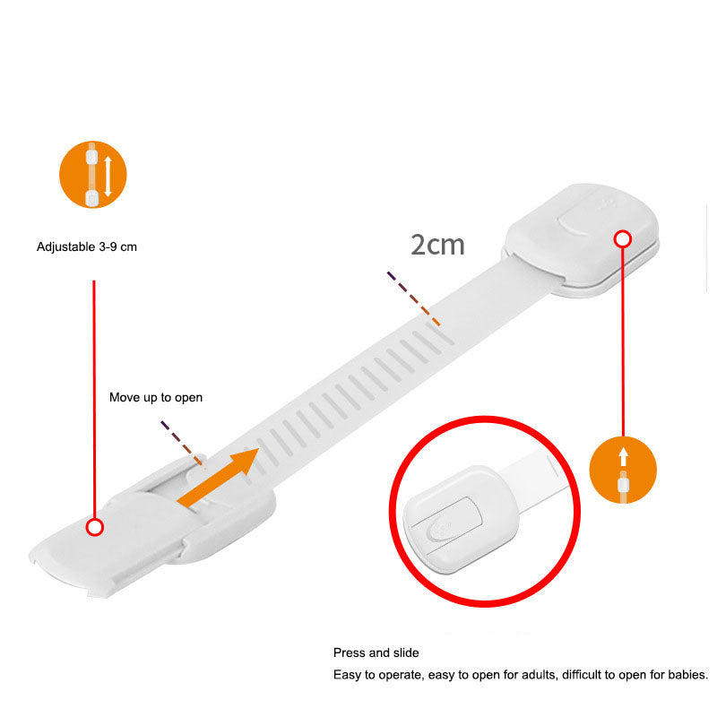Multi-Functional Children’s Safety Drawer Lock – Baby Cabinet, Refrigerator & Toilet Anti-Pinch Lock
