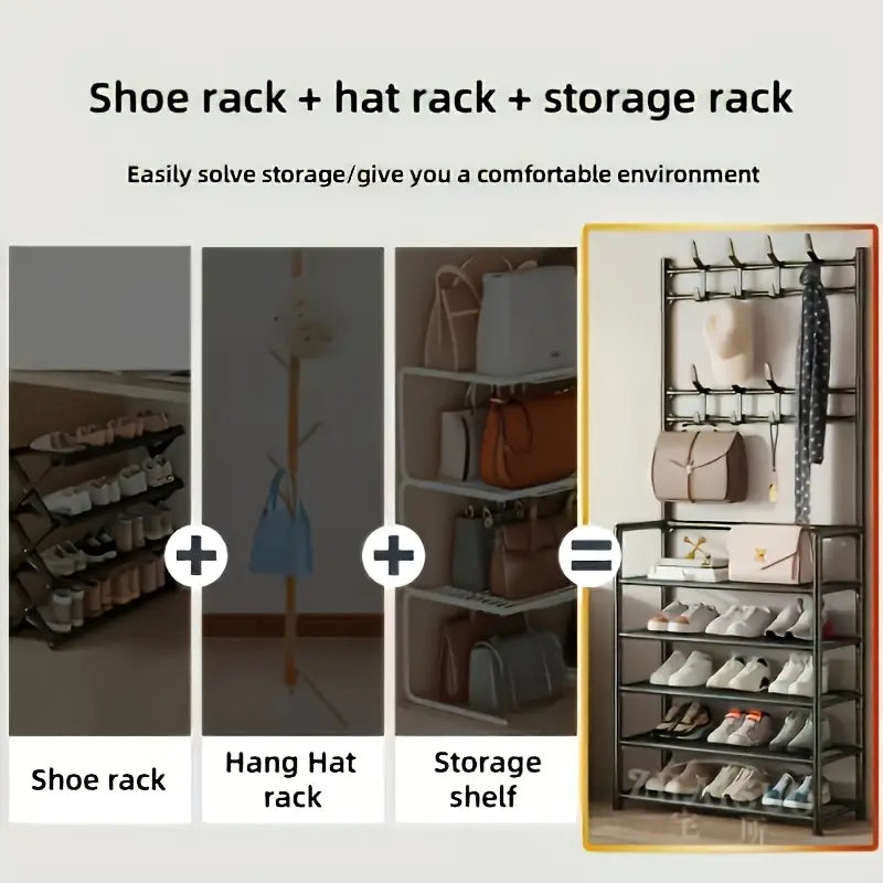 4-5 Tier Stainless Steel Shoe Rack – Space-Saving, Durable & Stylish Storage Solution