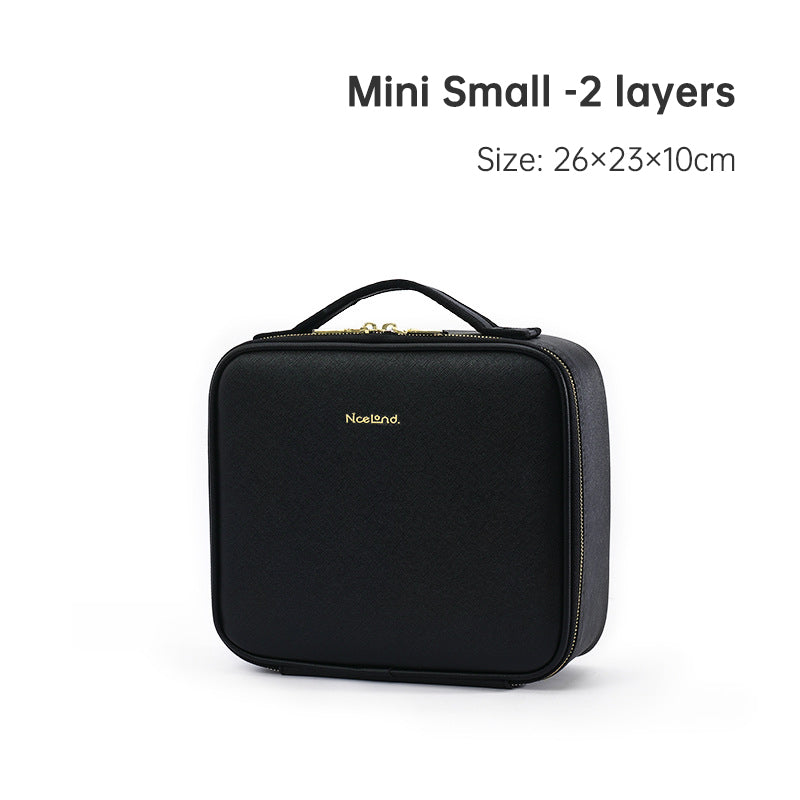 PU Portable Zipper Pouch Leather Makeup Organizer – Waterproof Zipper Pouch with Handle for Travel & Daily Use