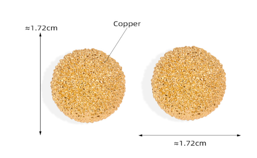 Gold-Plated Geometric Stud Earrings – Minimalist Luxury Jewelry for Women