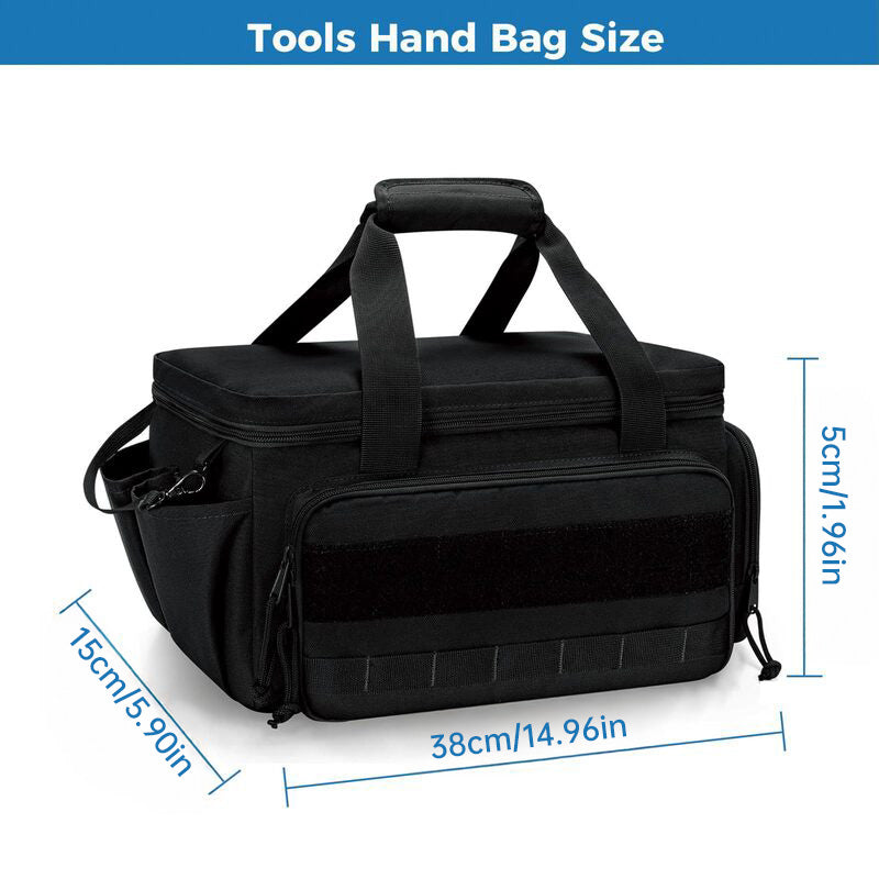 14-Inch Heavy-Duty Tool Bag Set – 2 Bags with Non-Slip Organizer, Multi-Pocket Electrician Tool Storage