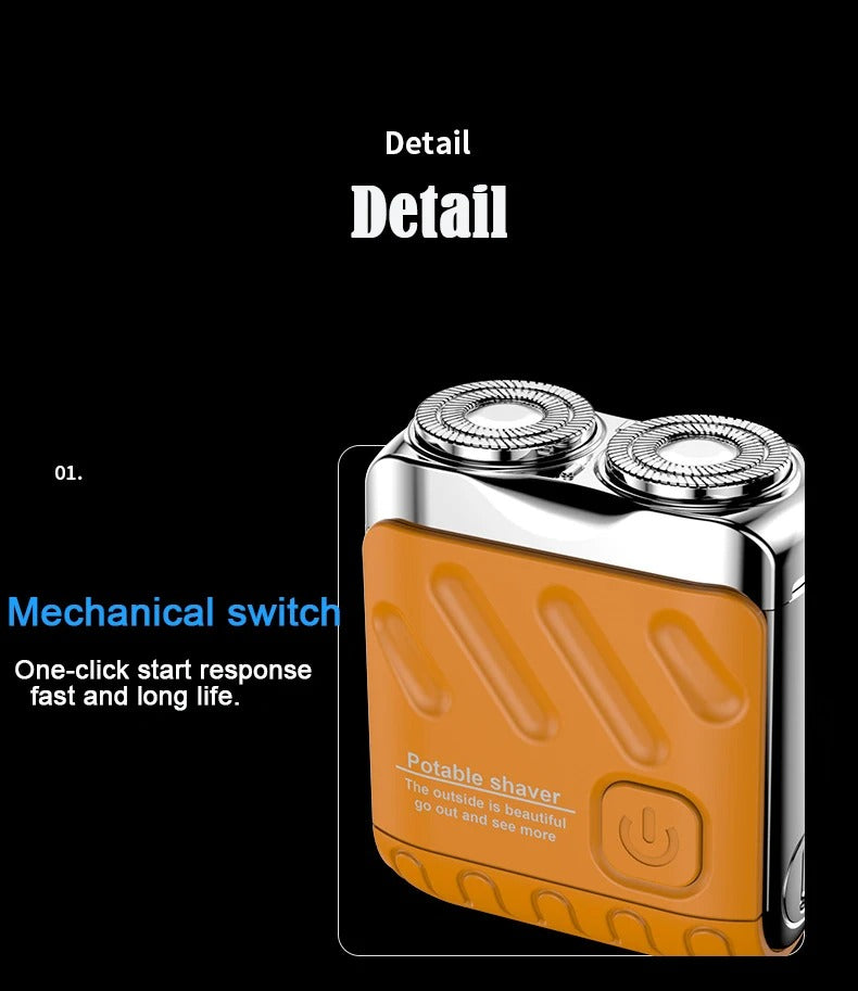 Mini Portable Electric Shaver – Ultra Clean Beard Knife for Men | Automatic & Manual Grooming Tool