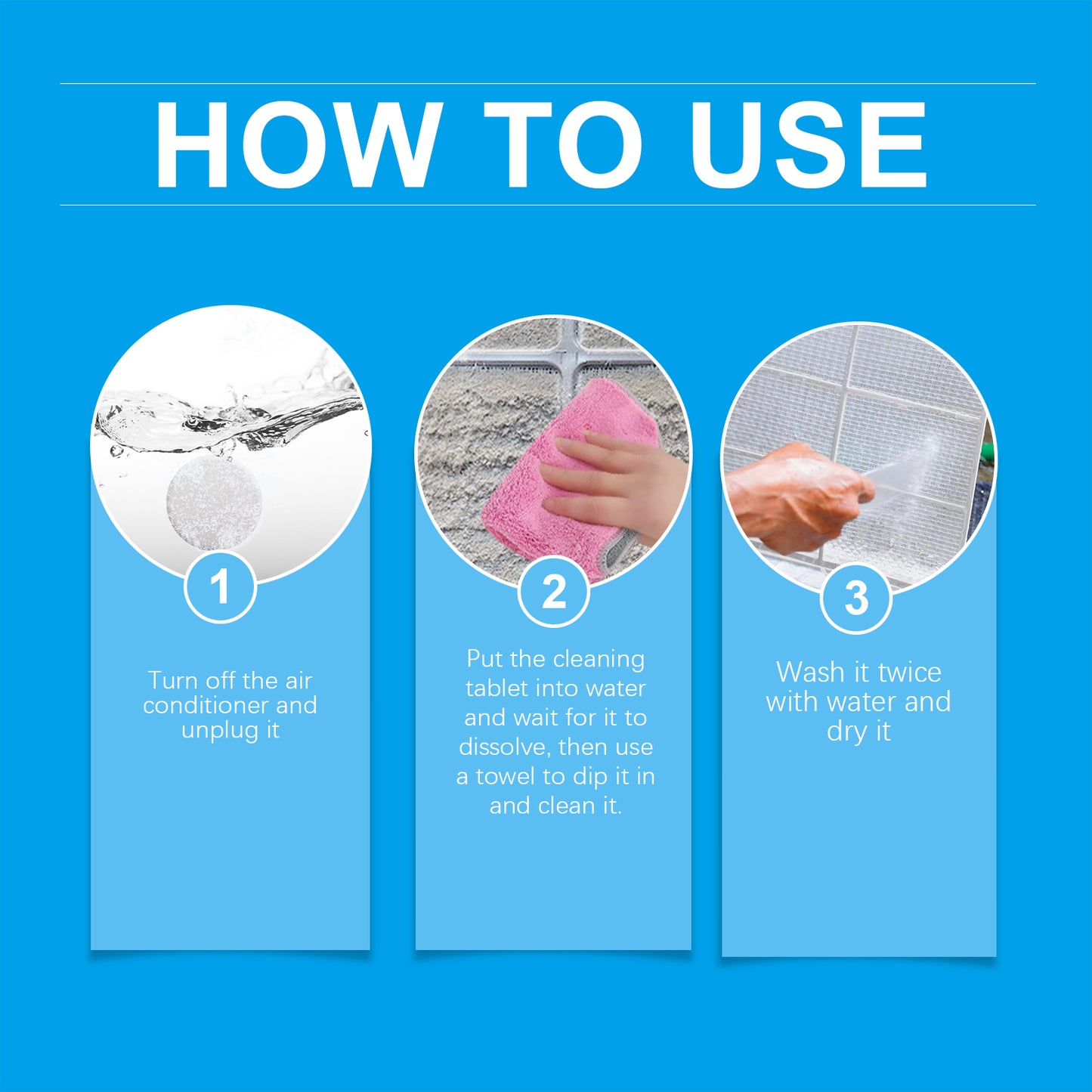 Jakehoe Air Conditioning Cleaning Sheet – Deep Clean Home AC Filter Dust & Odor Removal