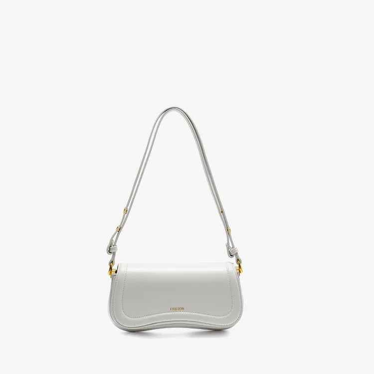 New French Fashion Blogger Retro Leather Square Bag – Casual Versatile Underarm Office Bag for Women