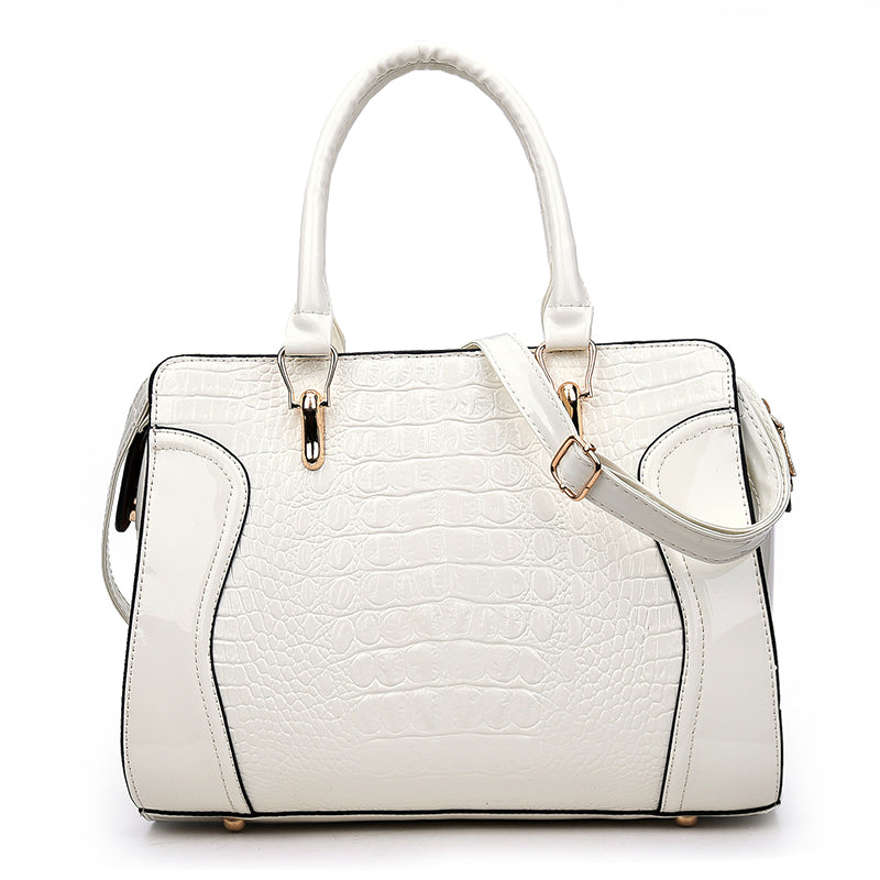 Fashion Crocodile Pattern Ladies Handbag – High Quality Leather Shoulder Messenger Travel Bag