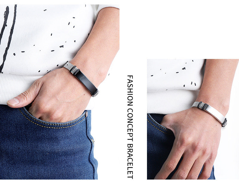 Titanium Men’s Bracelet – Hip Hop Stainless Steel Couple DIY Cross Jewelry for Men