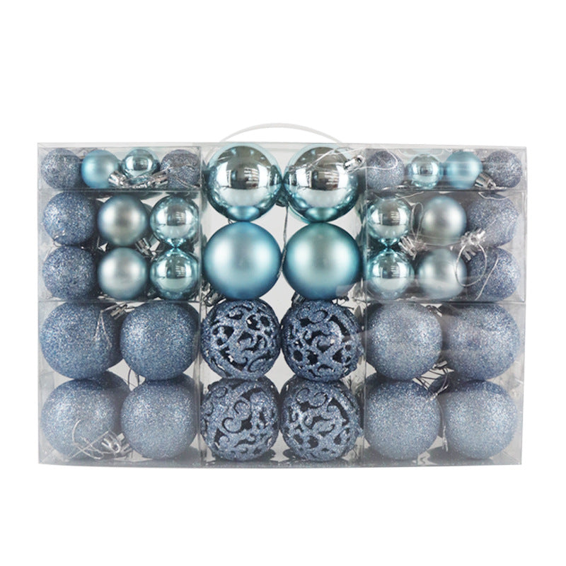 100PCS Christmas Ball Gift Box Set – Electroplated Hollow Plastic Balls for Elegant Holiday Decorations (3/4/6cm)