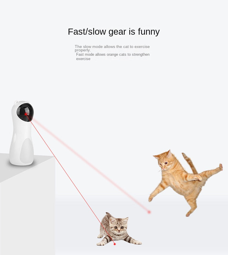 Automatic Cat Laser Toy – Dual Power LED Laser Wand Pet Toy with Timer