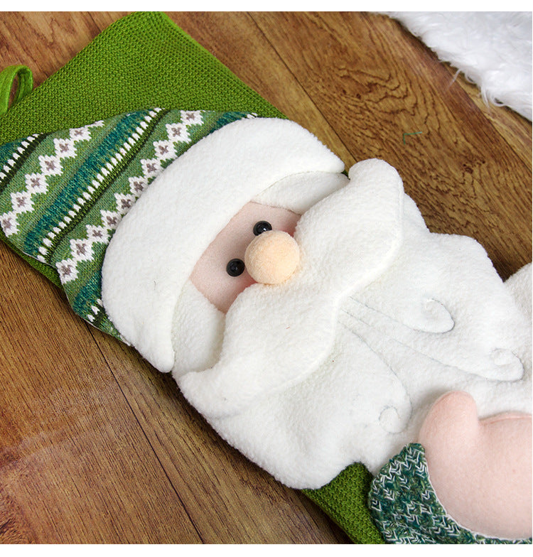 Christmas Hanging Decorations – Candy & Gift Socks, Green Holiday Stockings for Gifts