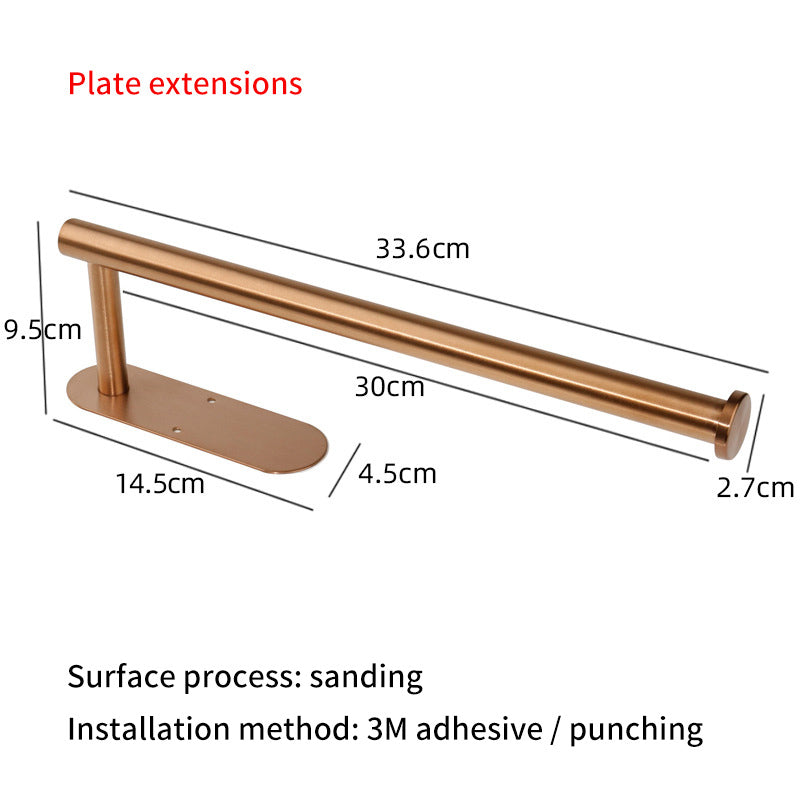 Square Circular Black Perforated Stainless Steel Kitchen Tissue Holder – Cabinet & Roll Organizer