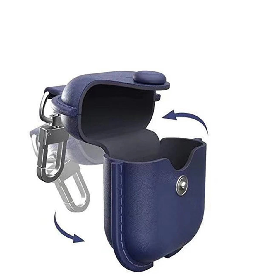 Headphone Case for AirPods – Luxury Genuine Leather Cover for Apple AirPods 2