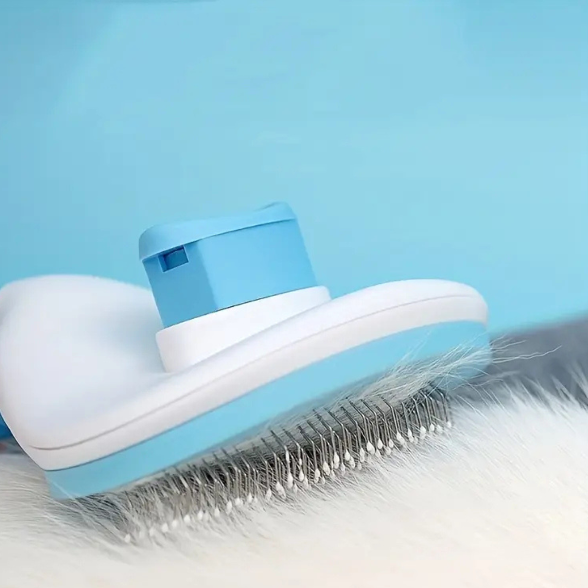 1pc Pet Hair Removal Comb – One-Click Cleaning Needle Comb for Cats & Dogs