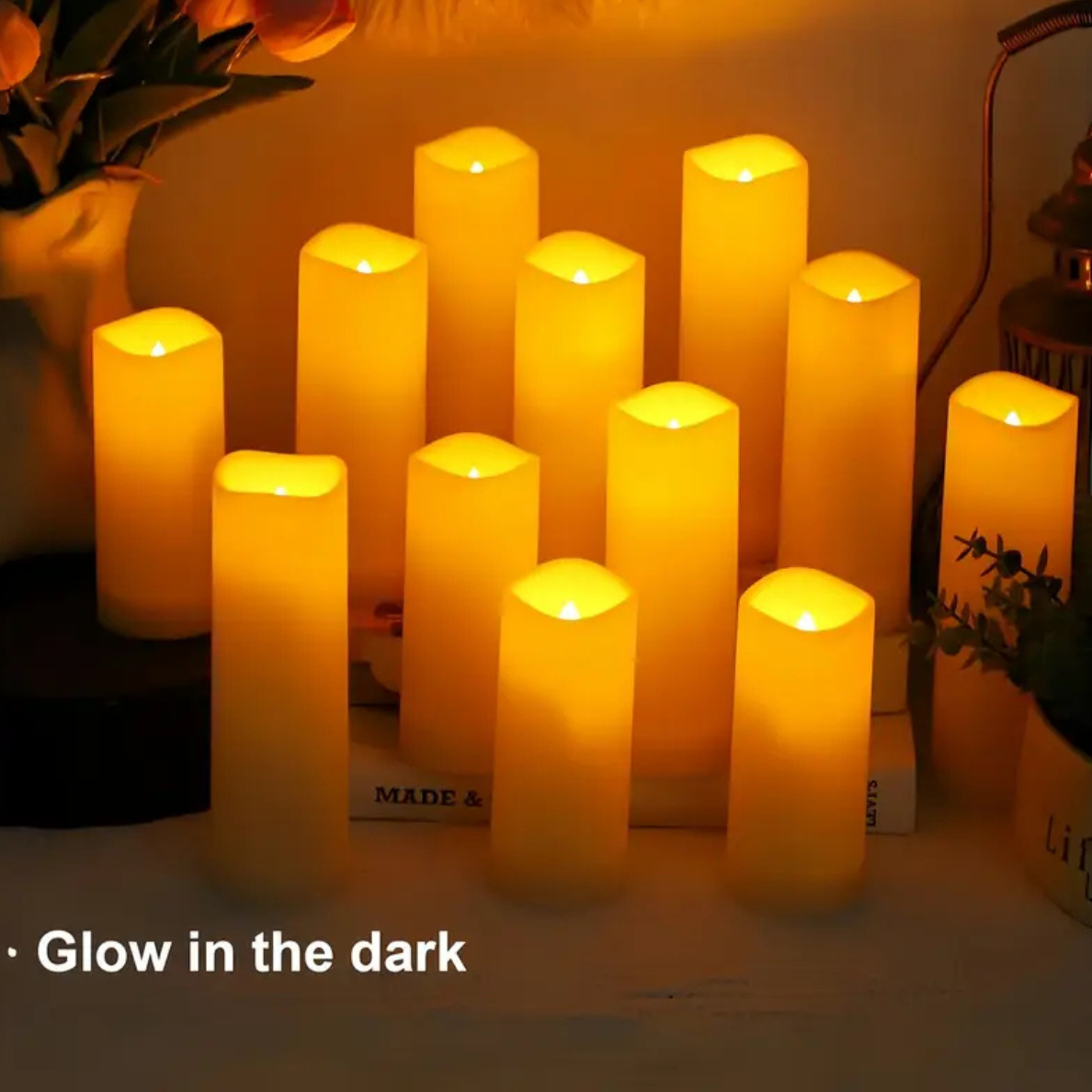 12pcs Flameless LED Candles with Remote & Timer