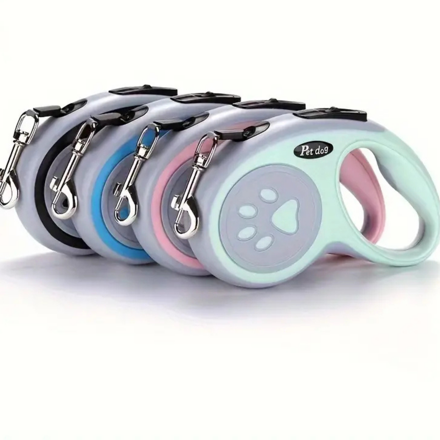 Paw Print Retractable Dog Leash