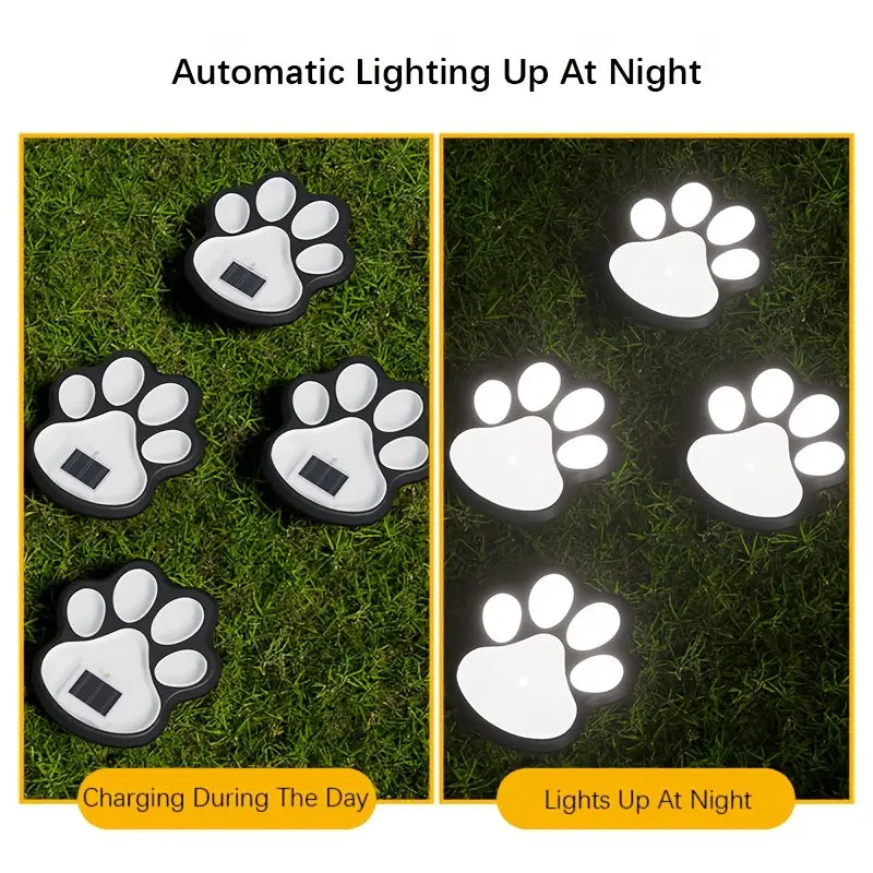 4pcs Dog Paw LED Lights