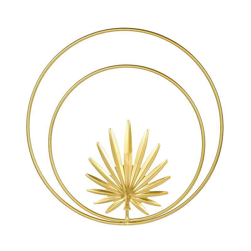 Nordic Style Luxury Metal Wall Hanging – Creative Wall Art for Living Room & Bedroom