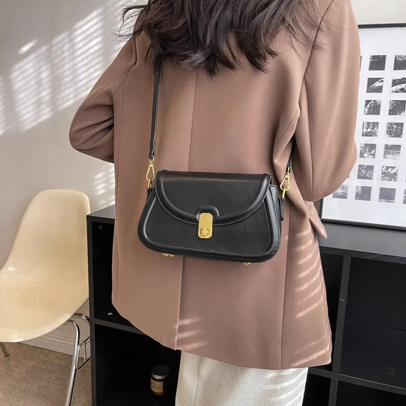 Flap Small Crossbody Bags for Women – Spring Designer Fashion Trend Leather Underarm Bag