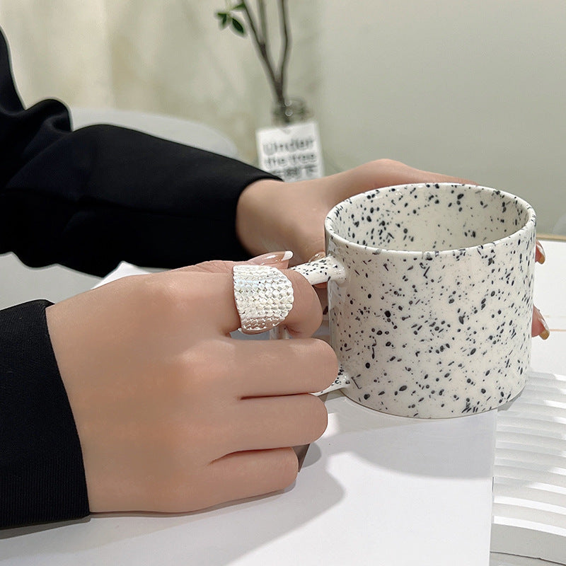 Chunky Gold Color Rings for Women Men – Irregular Geometric Elastic Fashion Jewelry