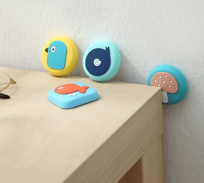 Cartoon Silicone Door Handle Anti-Collision Pad – Wall Protective Suction Cup Bumper