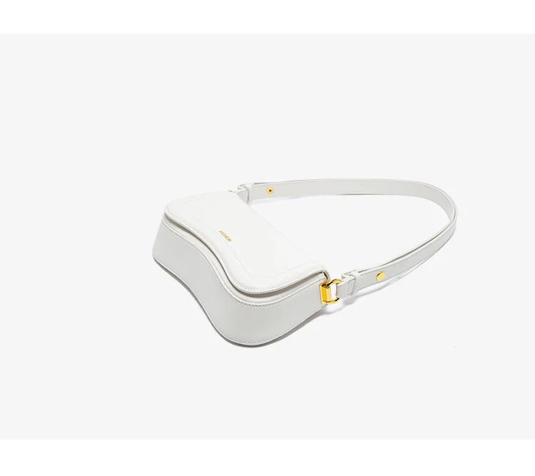 New French Fashion Blogger Retro Leather Square Bag – Casual Versatile Underarm Office Bag for Women