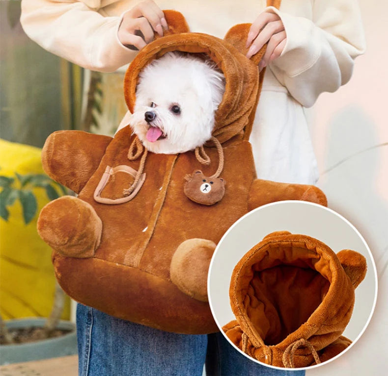 New Dog Bag & Cat Bag – Autumn/Winter Warm, Windproof Cute Crossbody Pet Backpack