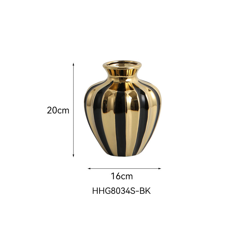 Light Luxury Ceramic Jars – Creative Living Room Vases & Dining Table Decorations