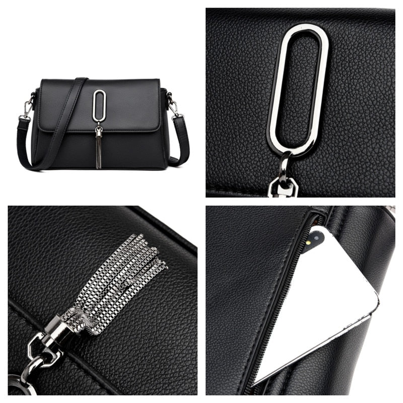 Luxury Women Messenger Bag – Leather Shoulder Tote & Crossbody Handbag for Travel and Casual Use