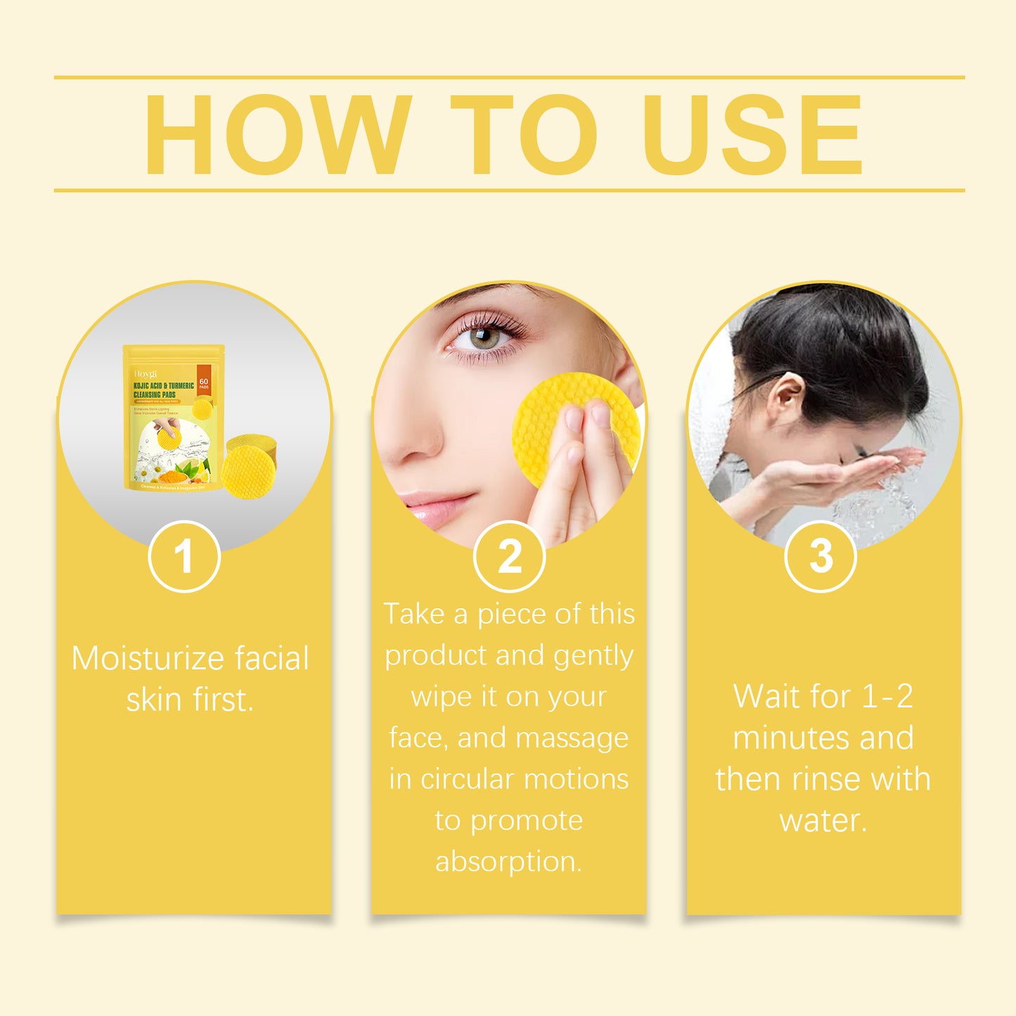 Turmeric Acid Cleansing Pad – Gentle Exfoliating & Hydrating Face Care for Smooth Radiant Skin