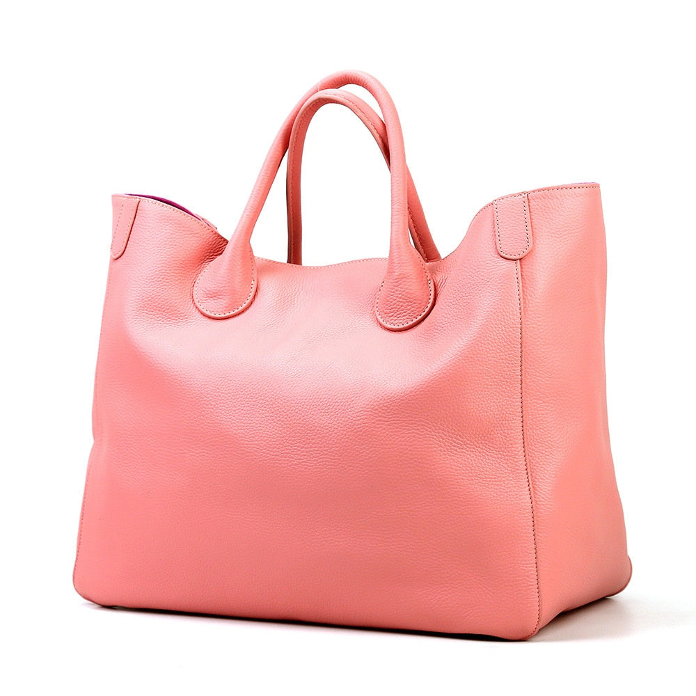 Luxury Leather Women's Bags – High-Quality Oversized Handbags & Large Capacity Shoulder Shopping Bags