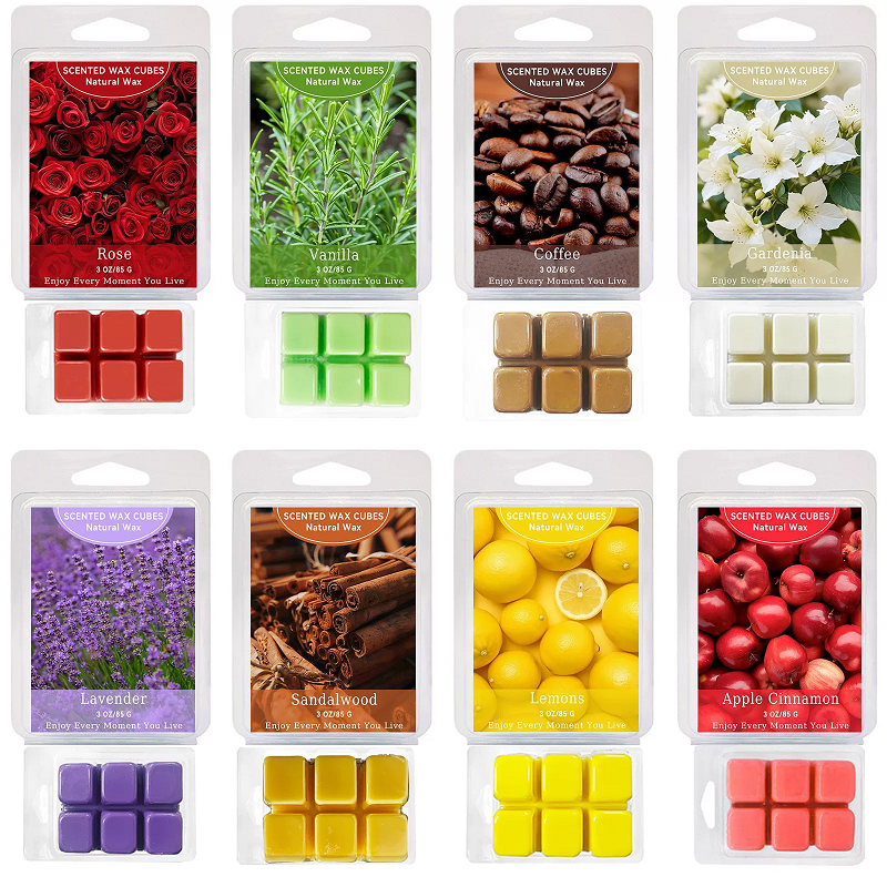 Colorful Eight-Scent Scented Wax Cubes Set – Long-Lasting Aromatherapy Wax Melts for Home & Gifts