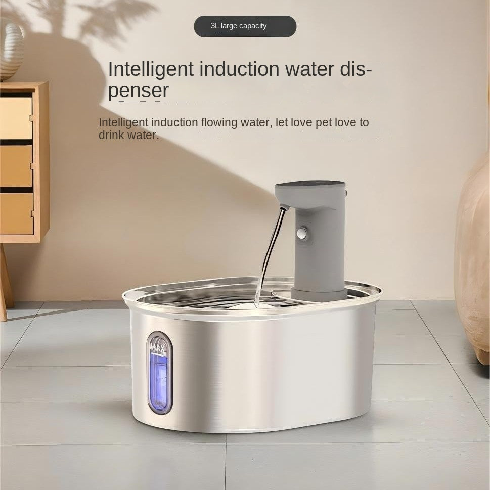 Stainless Steel Cat Water Dispenser – Wireless Intelligent Automatic Circulating Water Machine