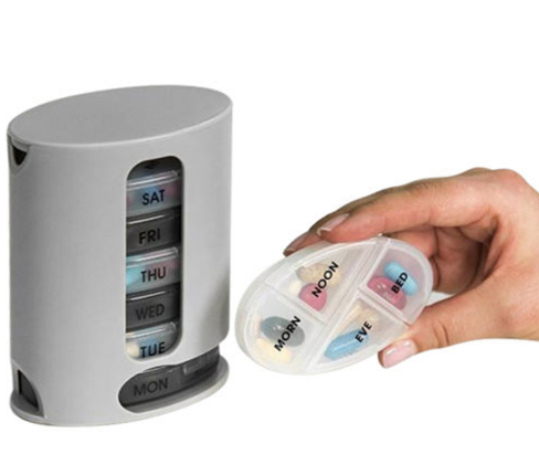 7 Days Pill Organizer Pro – Compact Mini Medicine Storage Box for Daily Pills