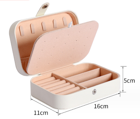 Portable Jewelry Storage Box – Large Capacity Travel Organizer for Rings, Necklaces & Earrings