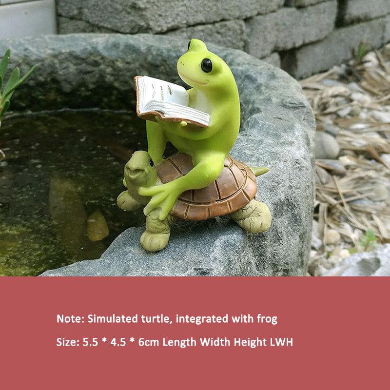Frog Ornament Creative Flower Pot – Cute Micro Landscape Toad Garden Decoration
