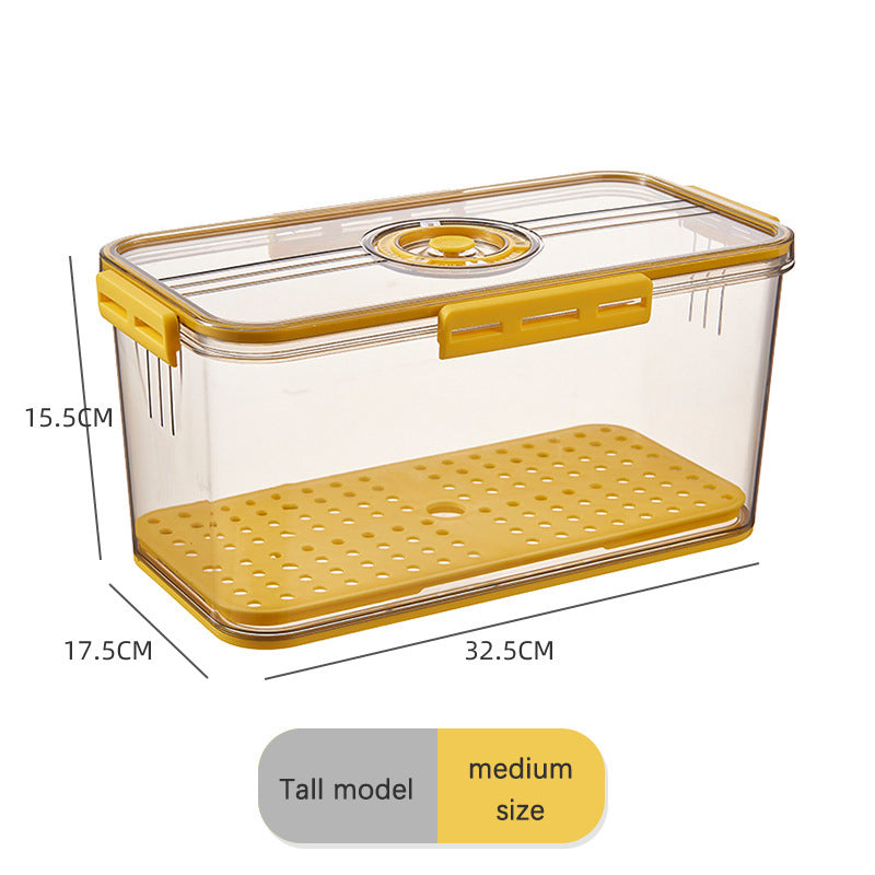 Large Capacity Transparent Refrigerator Storage Box – Food Grade Plastic Kitchen Organizer & Sealed Preservation Container