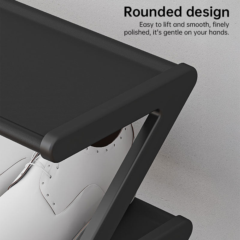 Z-Shaped 4-Layer Shoe Organizer – Space-Saving Adjustable Shoe Rack for Wall or Corner, Stackable Storage Shelf