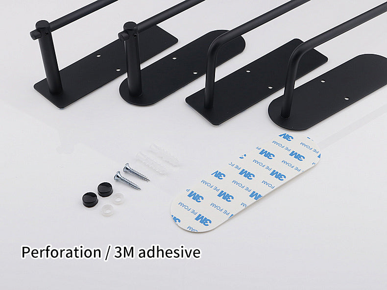 Square Circular Black Perforated Stainless Steel Kitchen Tissue Holder – Cabinet & Roll Organizer