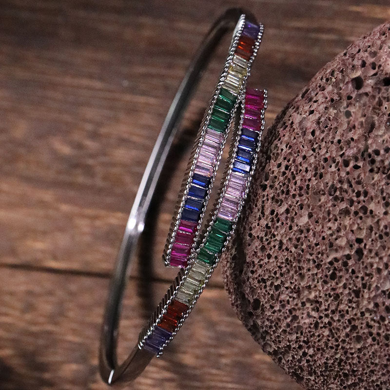 Gold Electroplated Copper Zircon Bracelet – Luxury Fashion Commuter Handpiece Jewelry