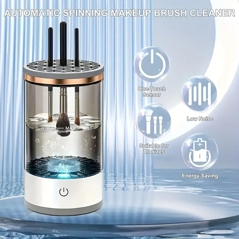 USB-Powered Automatic Makeup Brush Cleaner & Dryer – Deep Cleaning Machine for All Brush Types
