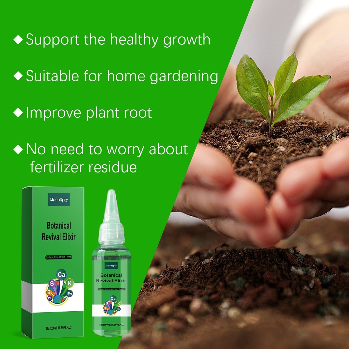 Home Gardening Plant Nutrient Solution – Powerful Leaf Repair & Growth Formula for Indoor and Outdoor Plants