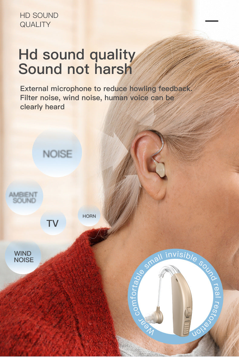 Portable Hearing Aid Sound Amplifier – Elderly Sound Collector & Power Bank Accessory