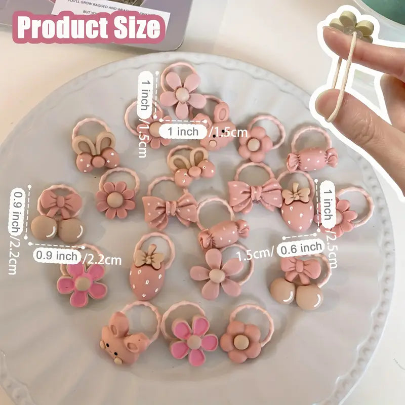 20pcs Light Pink Small Dog Hair Bows