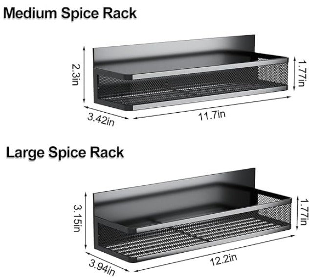 Magnetic Fridge Organizer Rack – Moveable Seasoning Shelf Spice Rack for Refrigerator