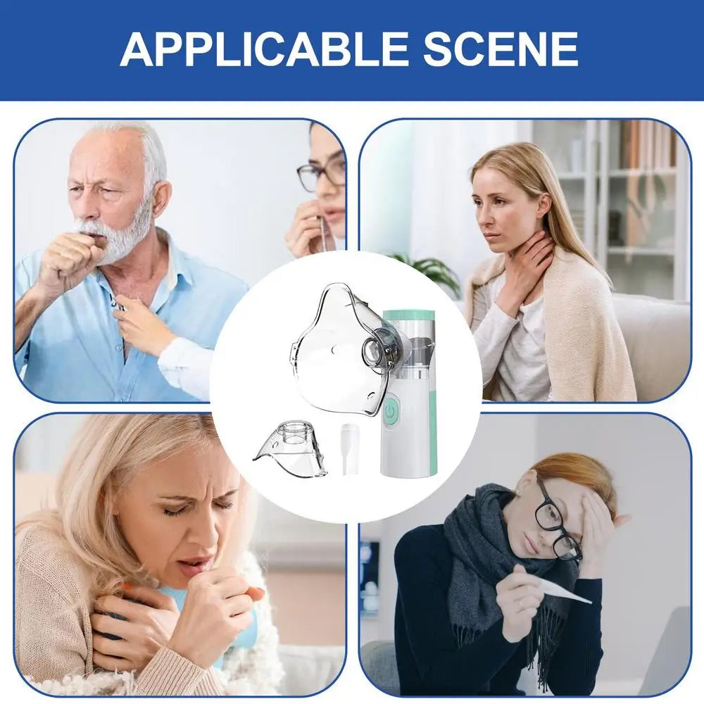 Portable Nebulizer – Silent Mesh Handheld Inhaler for Kids & Adults Asthma Relief