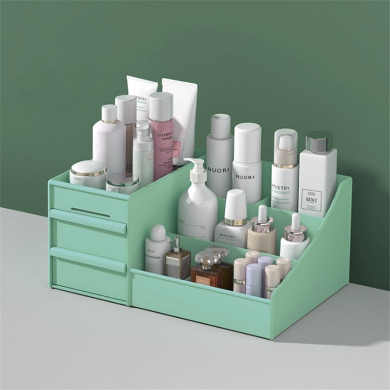 Drawer Style Cosmetic Storage Box – Jewelry & Skincare Organizer for Tabletop Dressing Table